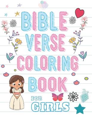 Book cover for Bible Verse Coloring Book For Girls