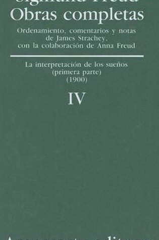 Cover of Sigmund Freud Obras Completas, Volume 4