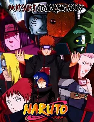 Book cover for Naruto Akatsuki Coloring Book