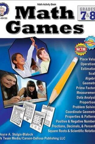 Cover of Math Games, Grades 7 - 8