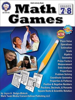 Book cover for Math Games, Grades 7 - 8