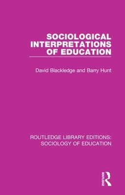 Cover of Sociological Interpretations of Education