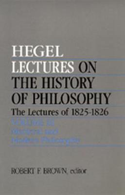 Book cover for Lectures on the History of Philosophy.  The Lectures of 1825-26 Volume III