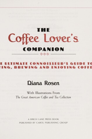 Cover of The Coffee Lover's Companion