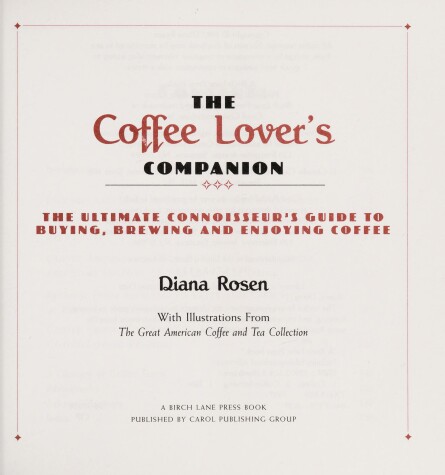 Book cover for The Coffee Lover's Companion