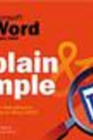Cover of Microsoft Word Version 2002 Plain & Simple