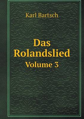 Book cover for Das Rolandslied Volume 3