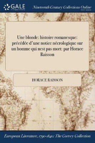 Cover of Une Blonde