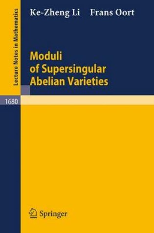 Cover of Moduli of Supersingular Abelian Varieties