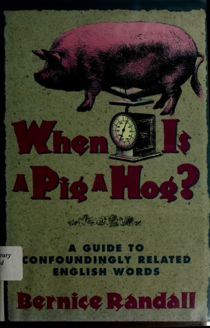 Book cover for When is A Pig A Hog