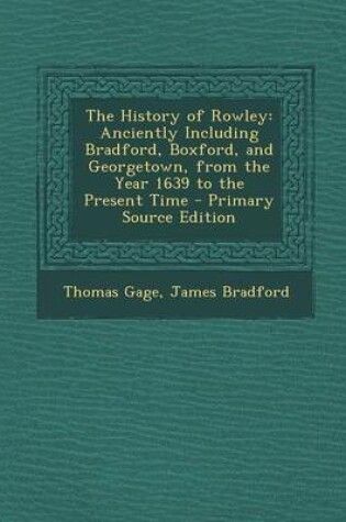 Cover of The History of Rowley