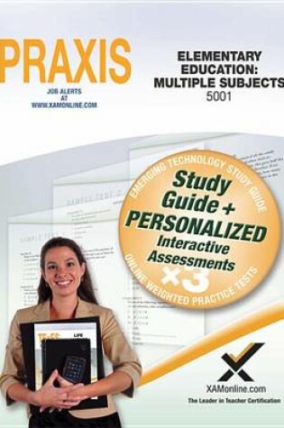 Cover of Praxis Elementary Education: Multiple Subjects 5001 Book and Online