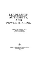 Book cover for Leadership, Authority and Power Sharing