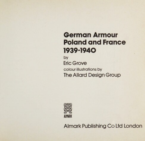 Book cover for German Armour in Poland and France, 1939-40