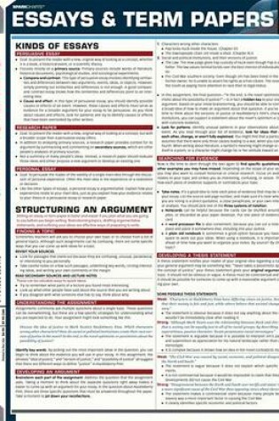 Cover of Essays and Term Papers (Sparkcharts)