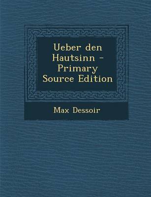 Book cover for Ueber Den Hautsinn - Primary Source Edition
