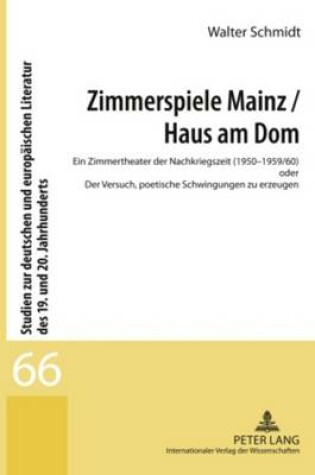 Cover of Zimmerspiele Mainz / Haus Am Dom