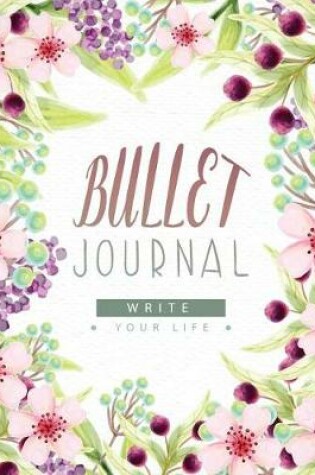 Cover of Bullet Journal and Quarterly Planner with Blank Yearly & Monthly Calendar Has Habit Tracker, Size 8x10 150 Page 120 Dot Grid & 15 Lined Pages, Pink Flora in Tropical Rain Forest