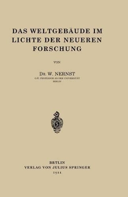 Book cover for Das Weltgebaude Im Lichte Der Neueren Forschung