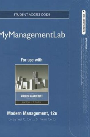 Cover of NEW MyLab Management -- Access Card -- for Modern Management