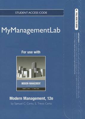 Book cover for NEW MyLab Management -- Access Card -- for Modern Management