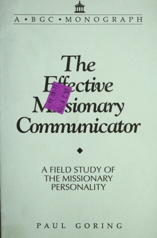 Cover of The Effective Missionary Communicator