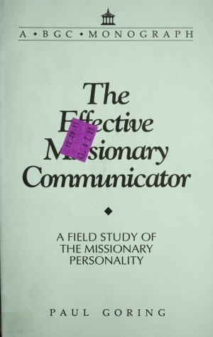 Book cover for The Effective Missionary Communicator