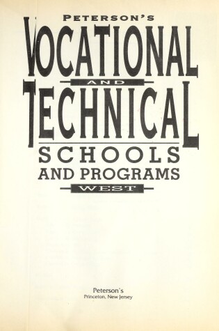 Cover of Vocational & Technical Schools-West 1996