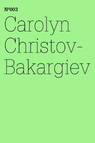 Cover of Carolyn Christov-Bakargiev: Brief an einen Freund