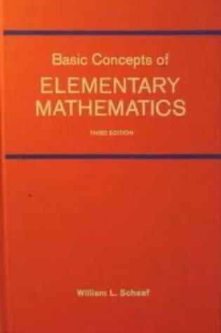 Cover of Basic Concepts of Elementary Mathematics