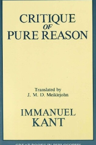 Cover of The Critique of Pure Reason
