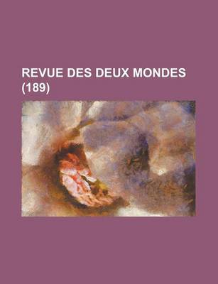 Book cover for Revue Des Deux Mondes (189)