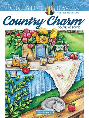 Book cover for Creative Haven Country Charm Coloring Book