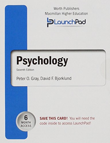 Book cover for LaunchPad for Psychology