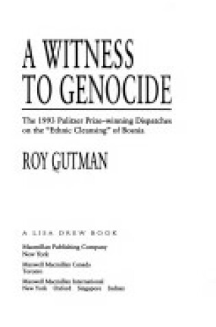 Cover of A Witness to Genocide