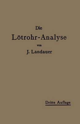 Book cover for Die Lötrohranalyse