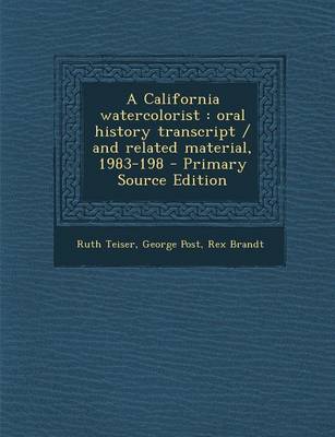 Book cover for A California Watercolorist