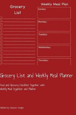 Cover of Grocery List and Weekly Meal Planner