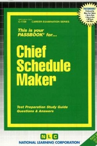 Cover of Chief Schedule Maker