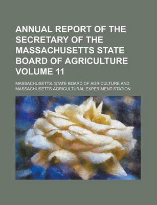 Book cover for Annual Report of the Secretary of the Massachusetts State Board of Agriculture Volume 11