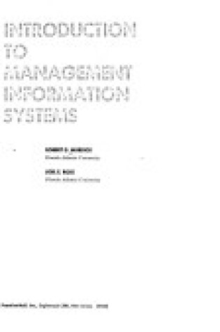 Cover of Introduction to Management Information Systems