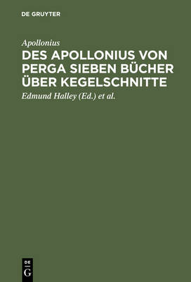 Book cover for Des Apollonius Von Perga Sieben Bucher UEber Kegelschnitte