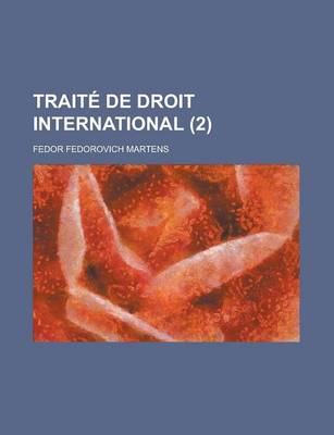 Book cover for Traite de Droit International (2)