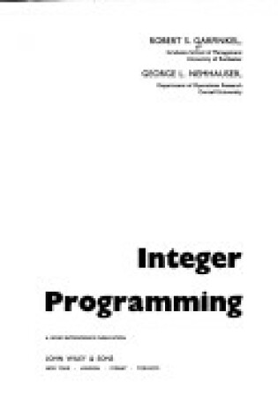 Cover of Integer Programming