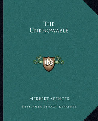 Book cover for The Unknowable