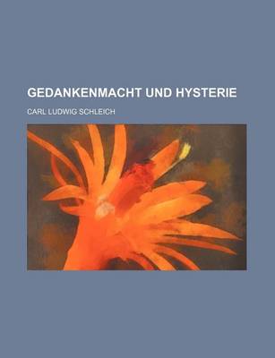 Book cover for Gedankenmacht Und Hysterie