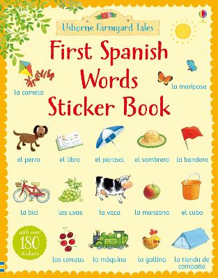 Book cover for First Spanish Words Sticker Book