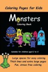 Book cover for Coloring Pages for Kids (Monsters Coloring book)