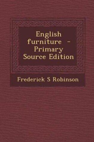 Cover of English Furniture