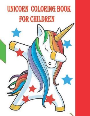 Book cover for unicorn coloring book